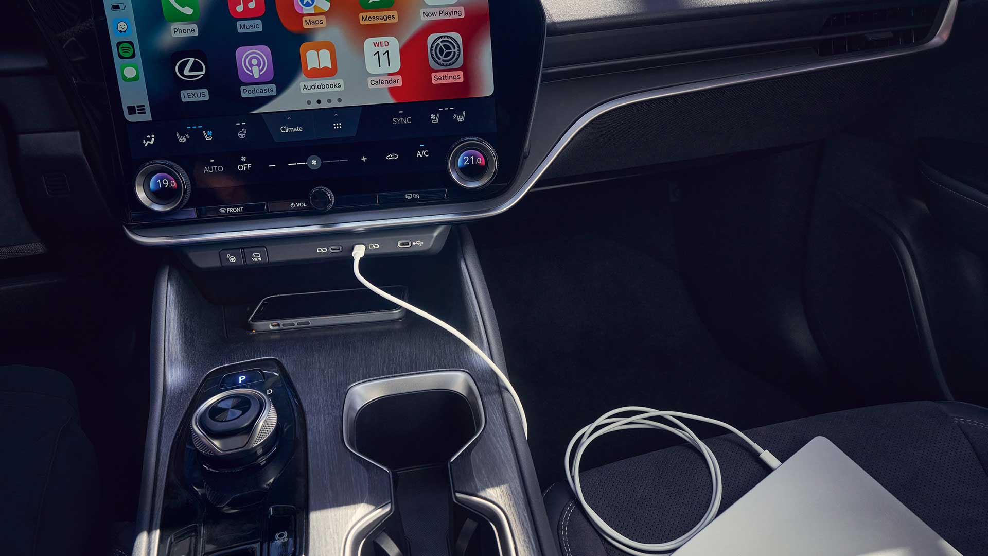 Lexus RZ interior close-up